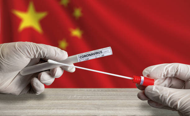 Coronavirus COVID-19 swab test in China