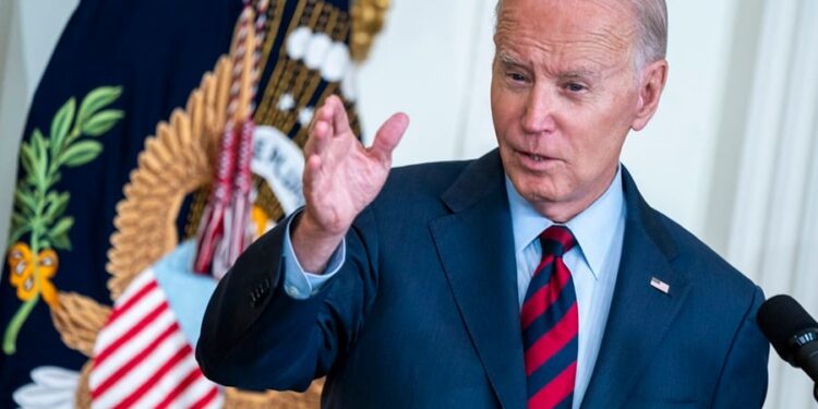 El presidente de los Estados Unidos, Joe Biden en Washington, DC, Estados Unidos