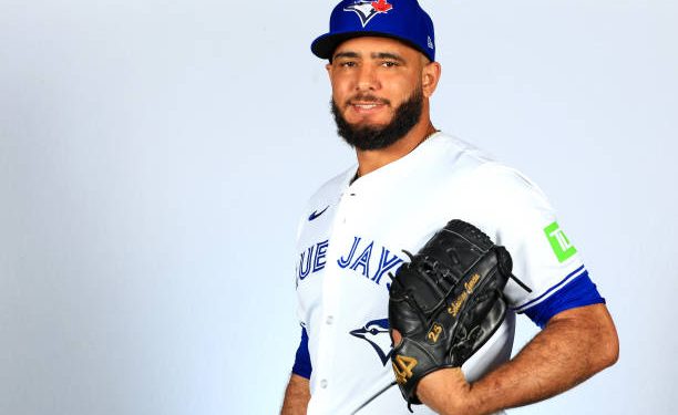 DUNEDIN, FLORIDA - FEBRUARY 23:  Yimi Garcia #93 of the Toronto Blue Jays poses for a portrait during photo day at TD Ballpark on February 23, 2024 in Dunedin, Florida. (Photo by Mike Ehrmann/Getty Images)
