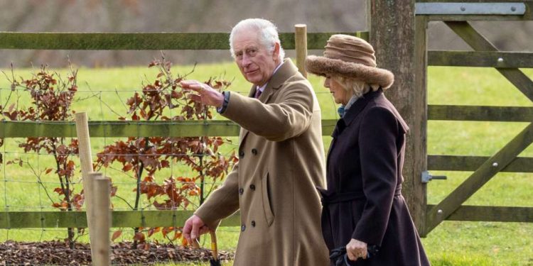 Mandatory Credit: Photo by Geoff Robinson/Shutterstock (14333816ar)
King Charles III and Queen Camilla at Sandringham church, the last time the King was seen in public
King Charles III and Queen Camilla at Sandringham Church, Norfolk, UK - 04 Feb 2024
King Charles has been diagnosed with a form of cancer, says Buckingham Palace. It is not prostate cancer, but was discovered during his recent treatment for an enlarged prostate The type of cancer has not been revealed, but according to a palace statement the King began "regular treatments" on Monday. Buckingham Palace says the King "remains wholly positive about his treatment and looks forward to returning to full public duty as soon as possible". He will postpone his public engagements and it is expected other senior royals will help to stand in for him during his treatment. No further details are being shared on the stage of cancer or a prognosis.